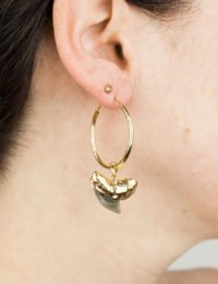 Ohrring Gold Creole Shark