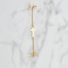 Ohrring Gold Doppelstecker Kreuz