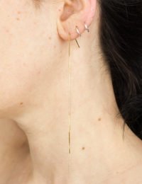 Ohrring Gold Faden Stab