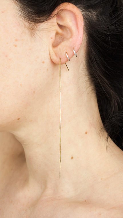 Ohrring Gold Faden Stab