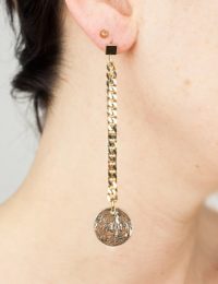 Ohrring Gold Kette Chip