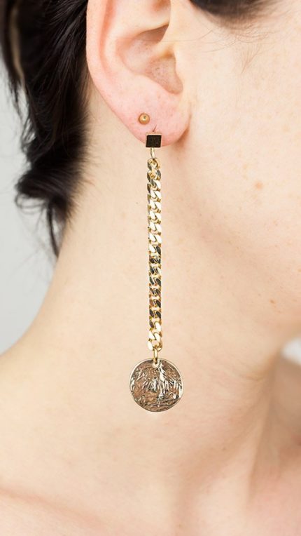 Ohrring Gold Kette Chip