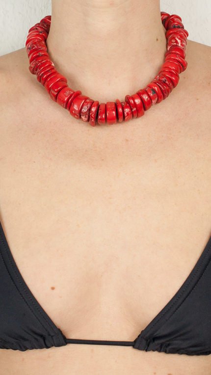 Collier Korallenscheiben