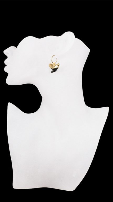 Single Ohrring Creole klein Haifischzahn