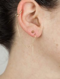 Single Ohrstecker / Earcuff mit Faden